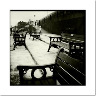 Benches on the sea front - Sheringham, Norfolk, UK Posters and Art